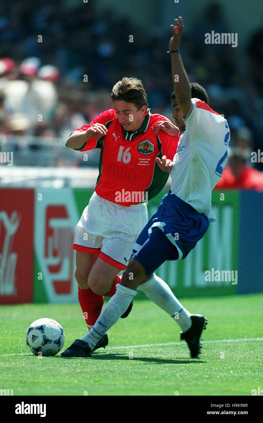 ANATOLI NANKOV & JORGE CAMPOS PARAGUAY V Bulgarien 10. Juni 1998 Stockfoto