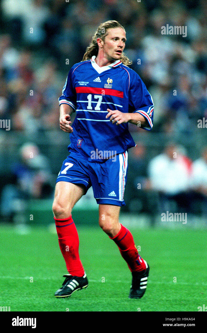 EMMANUEL PETIT FRANCE & ARSENAL FC 8. Juli 1998 Stockfotografie 