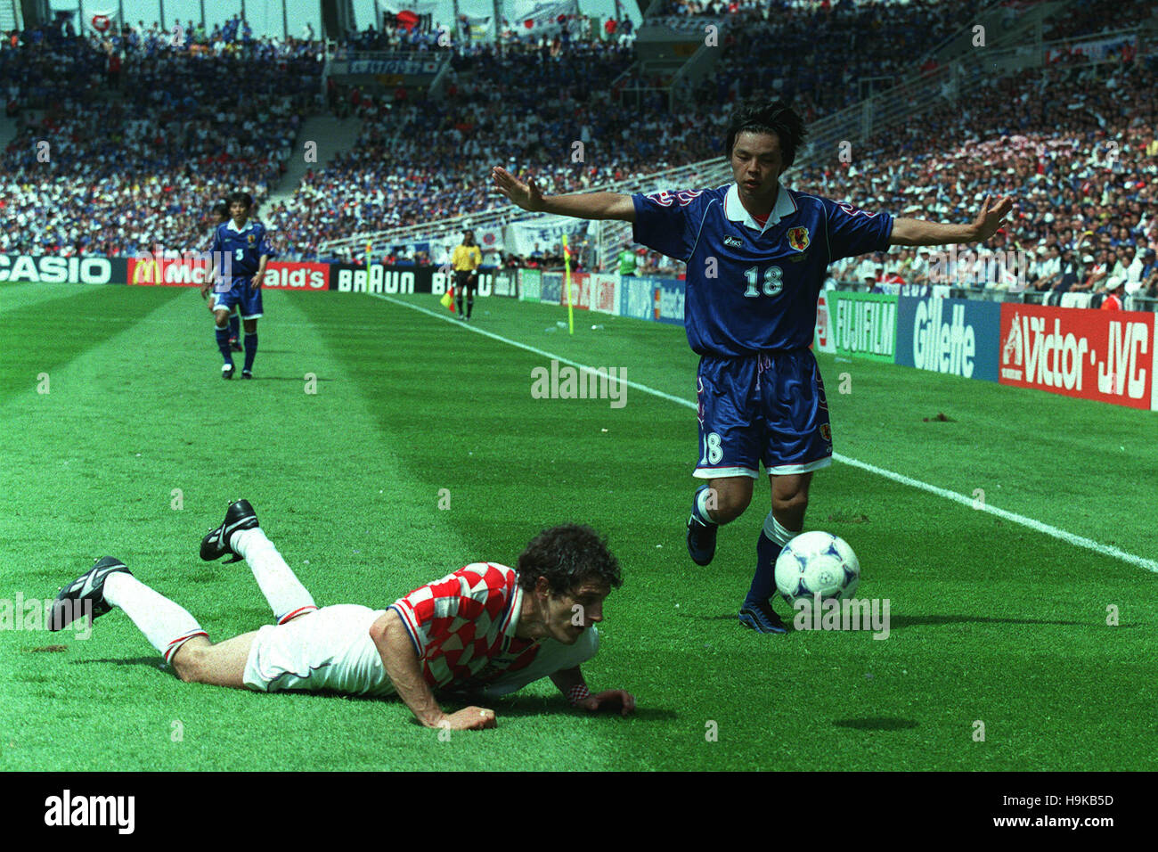 SLAVEN BILIC & SHOJI JO JAPAN V Kroatien 20. Juni 1998 Stockfoto