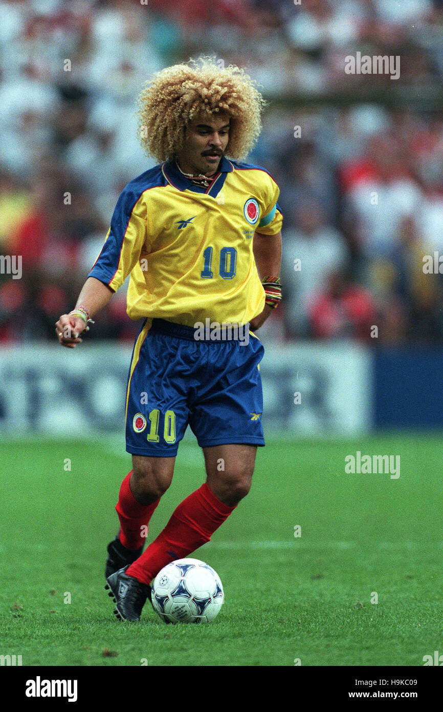 CARLOS VALDERRAMA Kolumbien & TAMPA BAY MUTINY 26. Juni 1998 Stockfoto