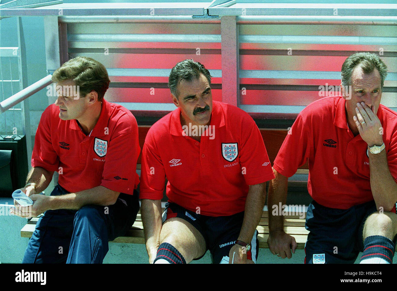 HODDLE GORMAN & CLEMENCE ENGLAND V Tunesien 15. Juni 1998 Stockfoto