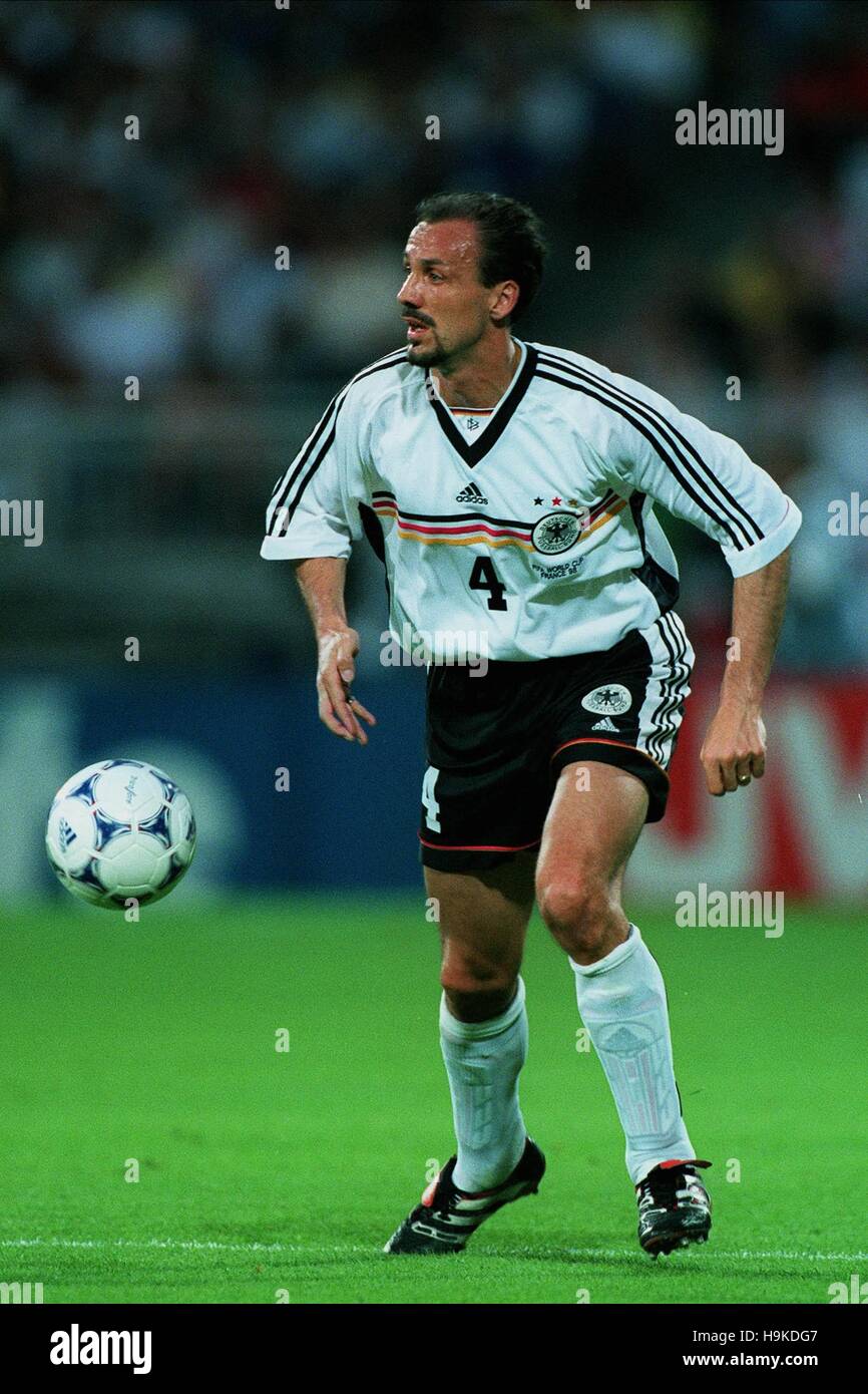Jürgen KOHLER Deutschland & BORUSSIA DORTMUND FC 4. Juli 1998 Stockfoto