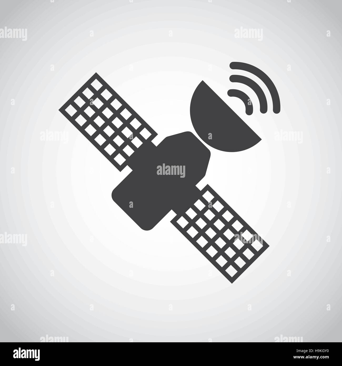 Sat-Antenne Gerätesymbol auf weißem Hintergrund. Vektor-illustration Stock Vektor