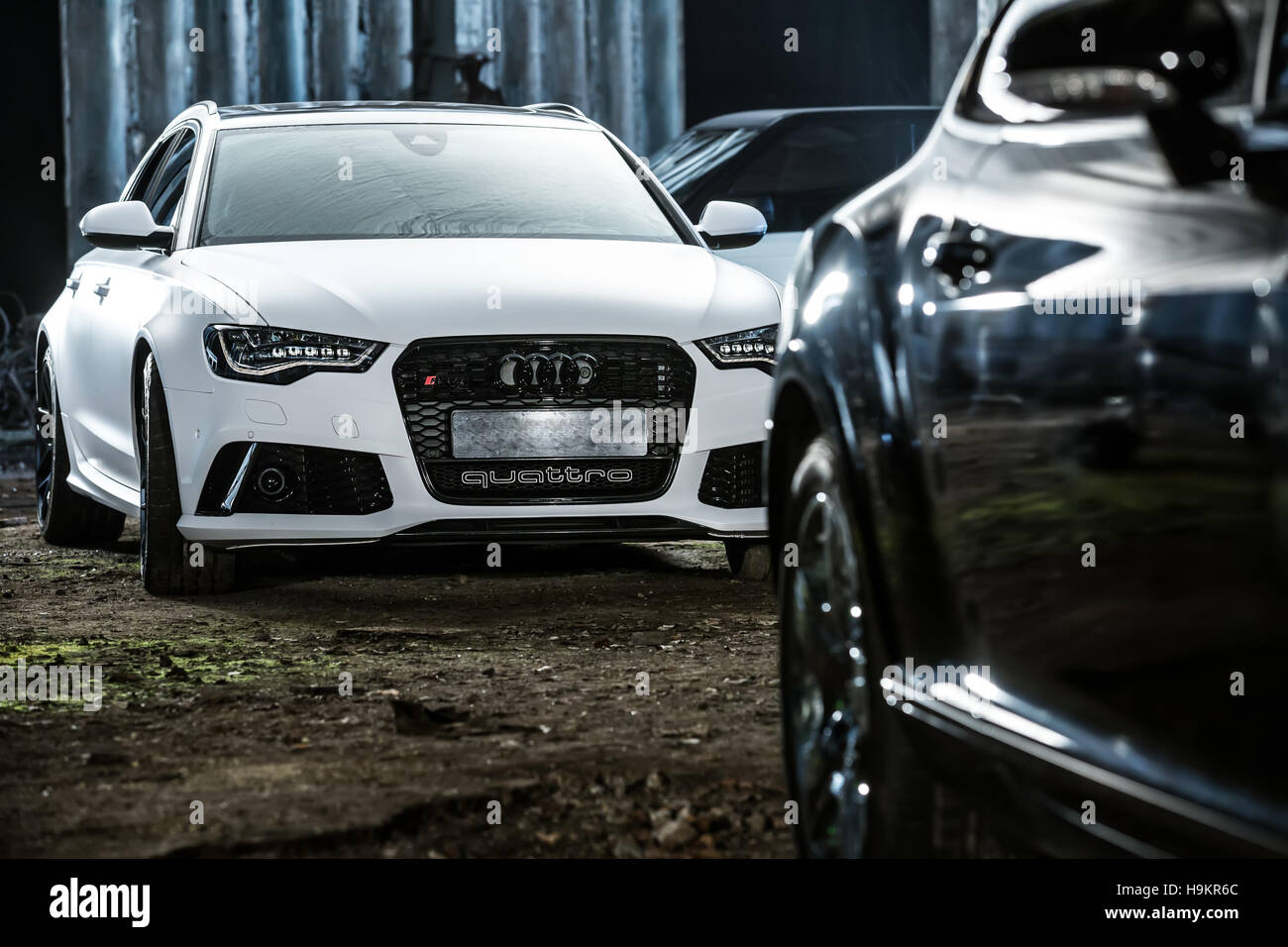 Weißen Audi RS6 tuning Stockfoto