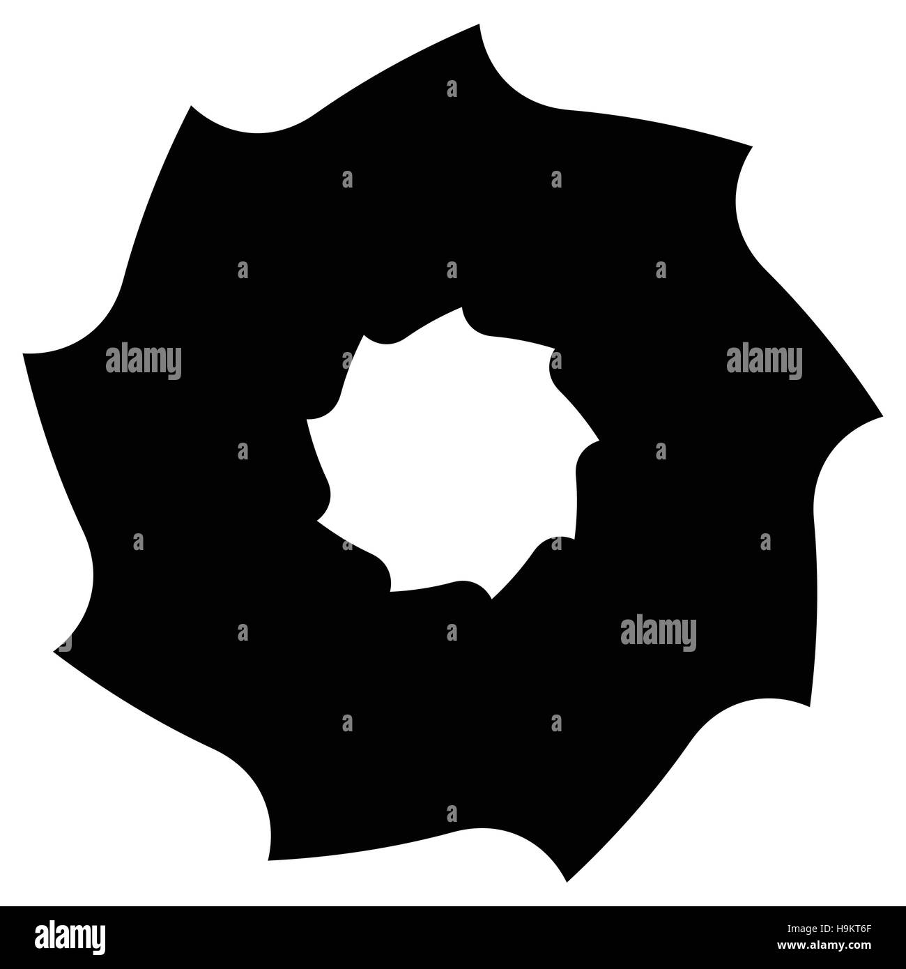 Kreissägeblatt. Abstrakte Form / symbol / Icon Stock Vektor