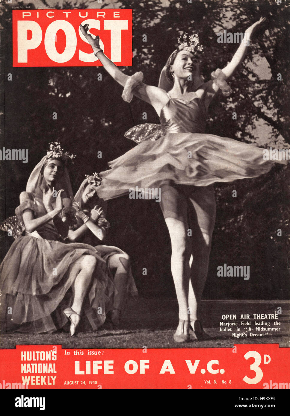 1940 Bild Post Schauspielerin Marjorie-Feld Stockfoto