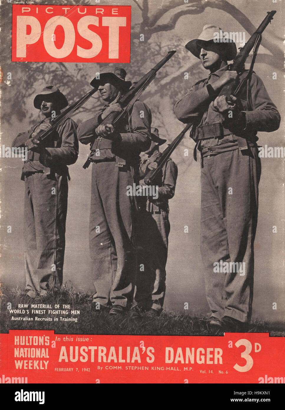 1942 Soldaten Bild Post australischen Ausbildung Stockfoto