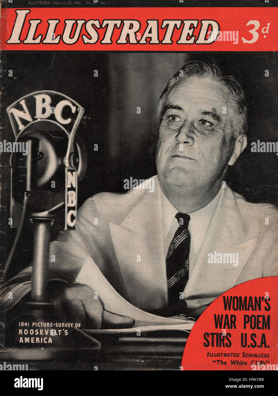 1941 illustriert Präsident Franklin D. Roosevelt Stockfoto