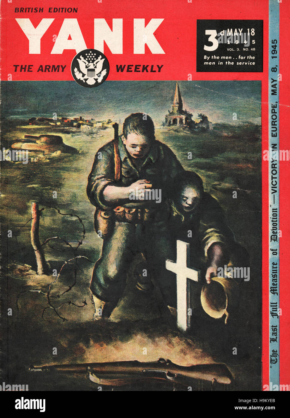 1945 Yank Magazin Krieg in Europa ist vorbei Stockfoto