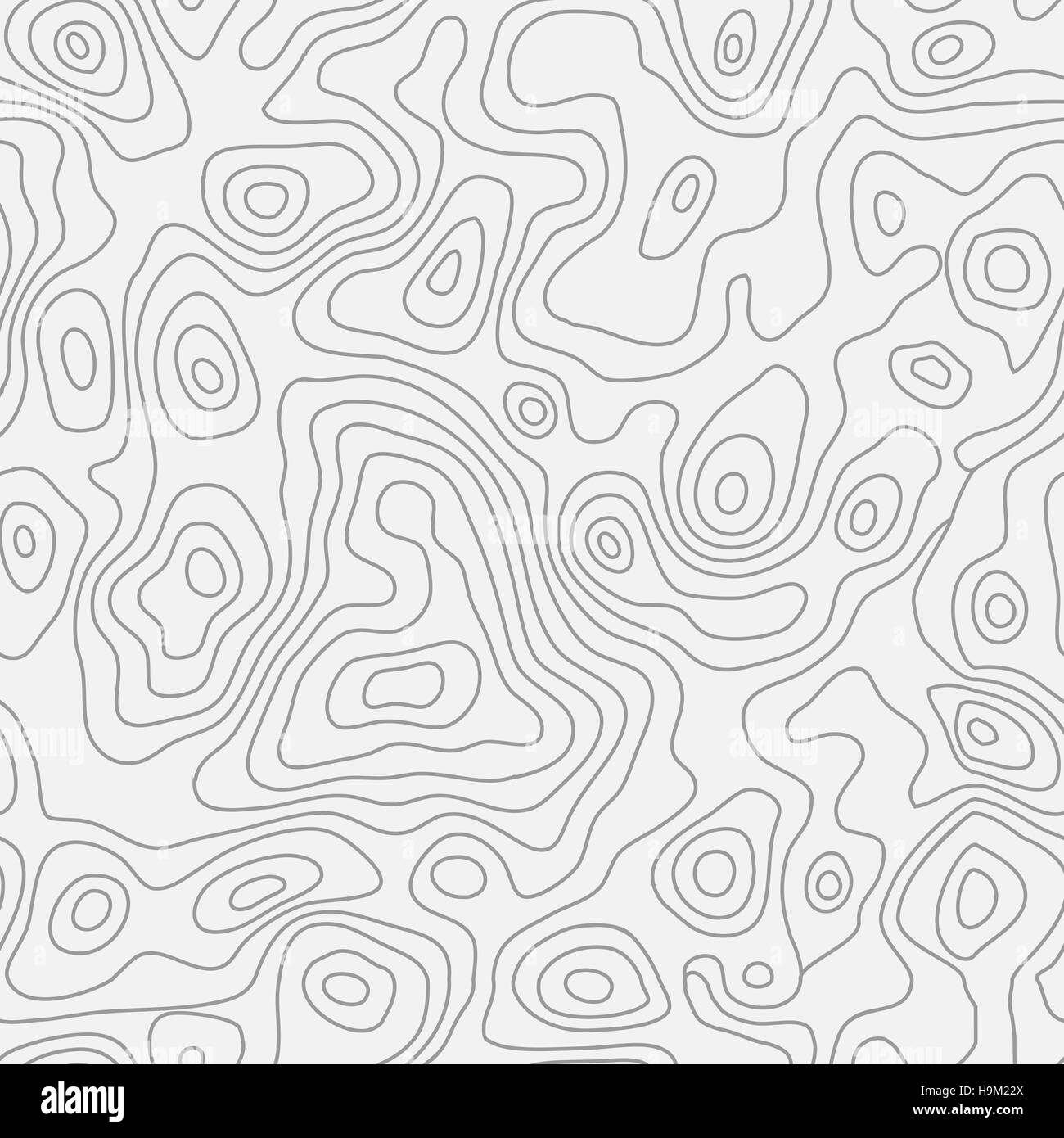 Nahtlose Wiederholung topographische Reliefkarte Hintergrund, Vektor-illustration Stockfoto