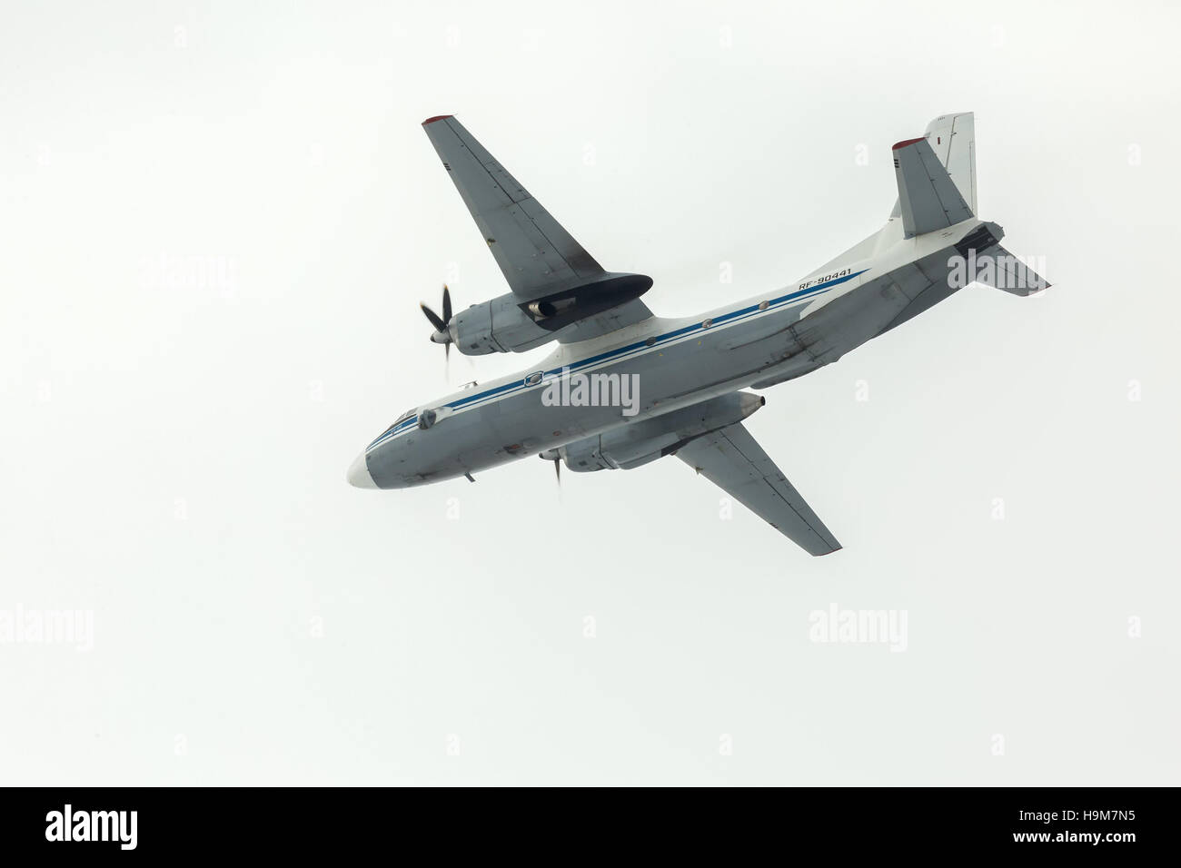 Flugzeug AN-2 Teilnehmer Airshow. Stockfoto