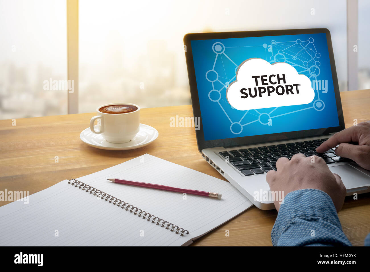 TECHSUPPORT Stockfoto
