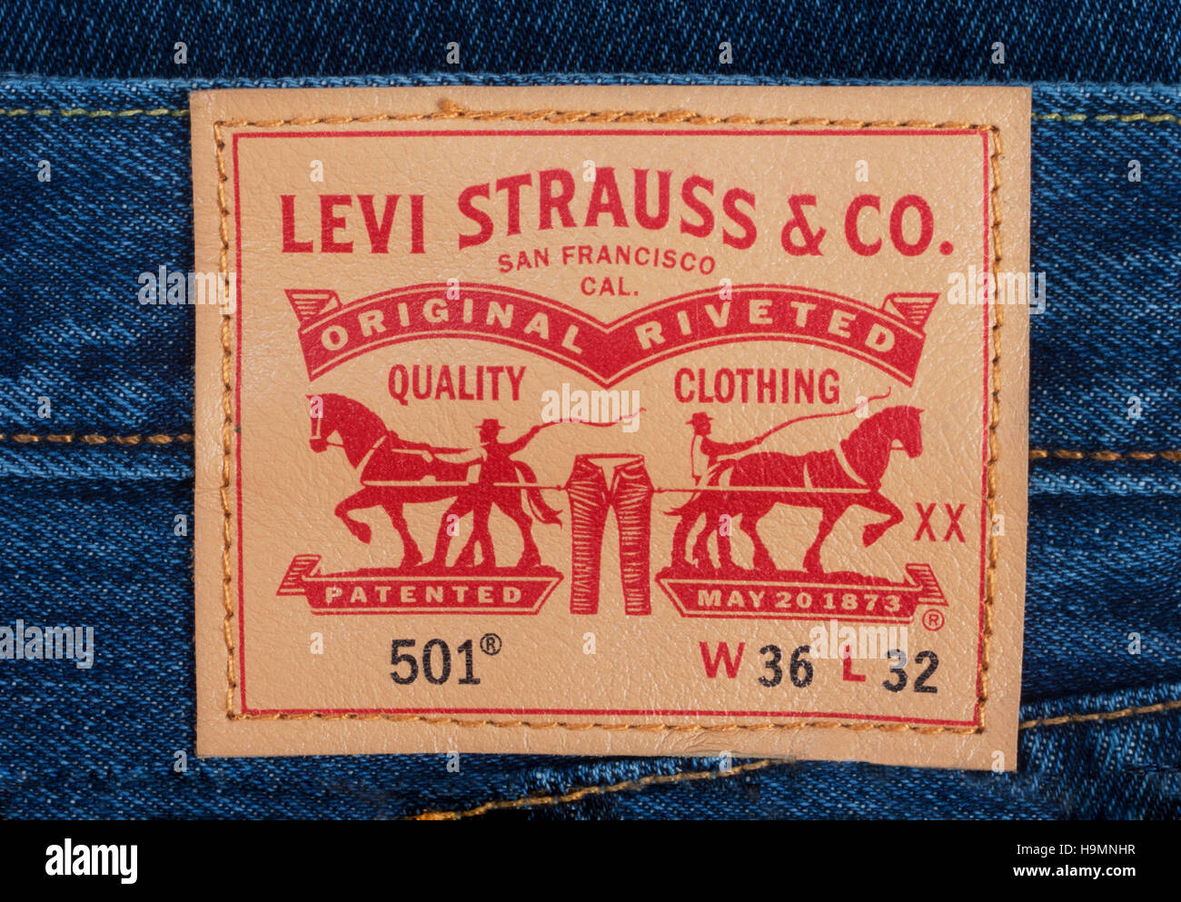 Levis Jeans - Johannes Gollop Stockfoto