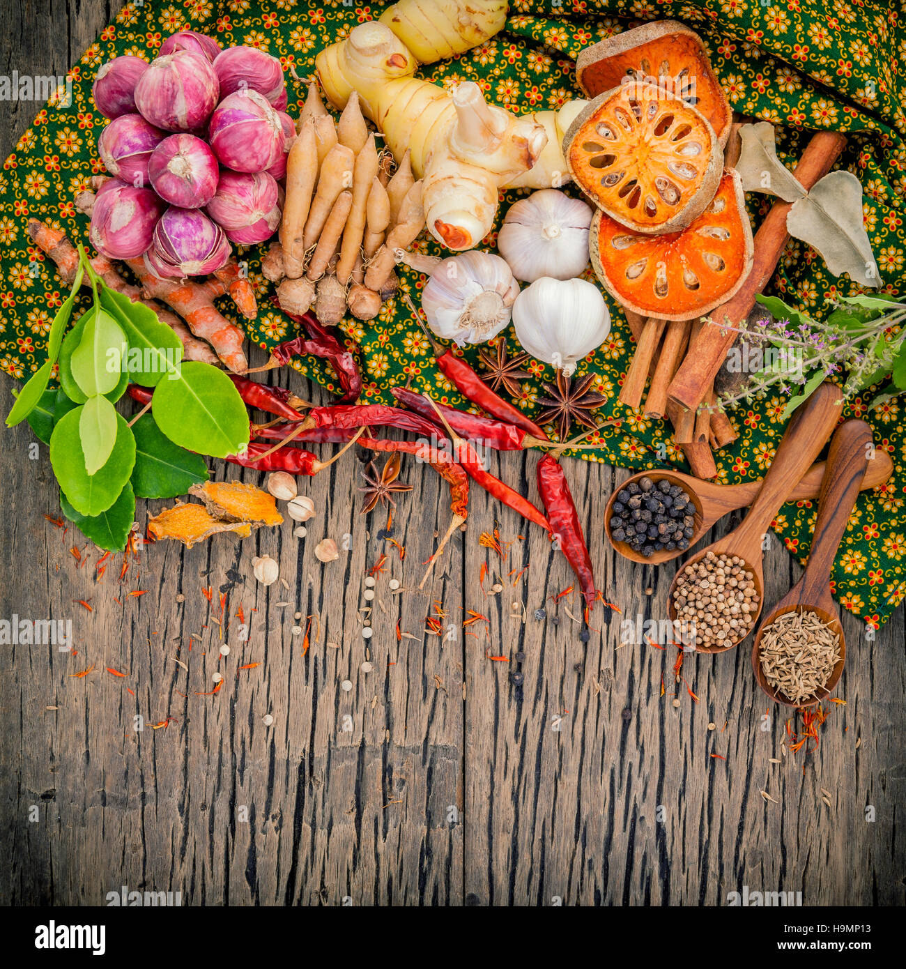 Auswahl an Thai-Küche kochen Zutaten spice Geschmack, Gesundheit Stockfoto
