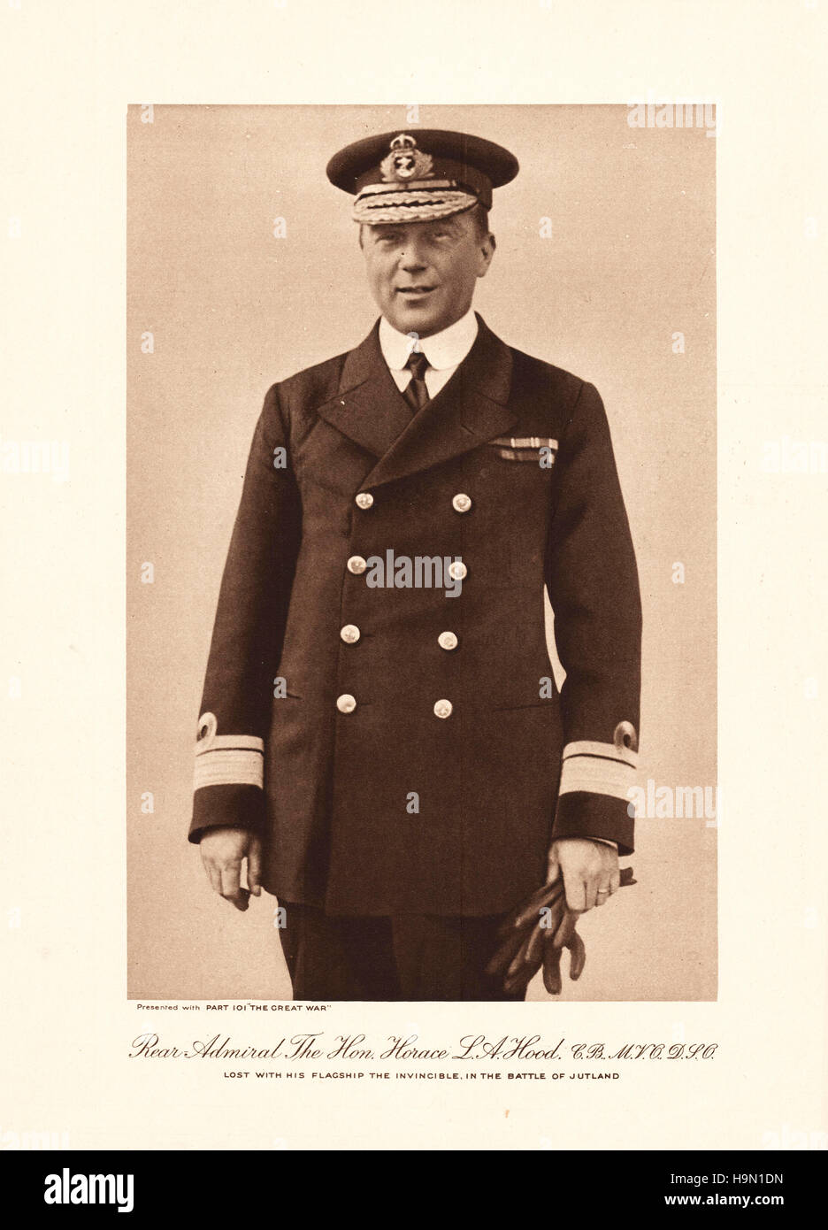 1916 den großen Krieg Teil 101 Rear Admiral Horace Hood Stockfoto