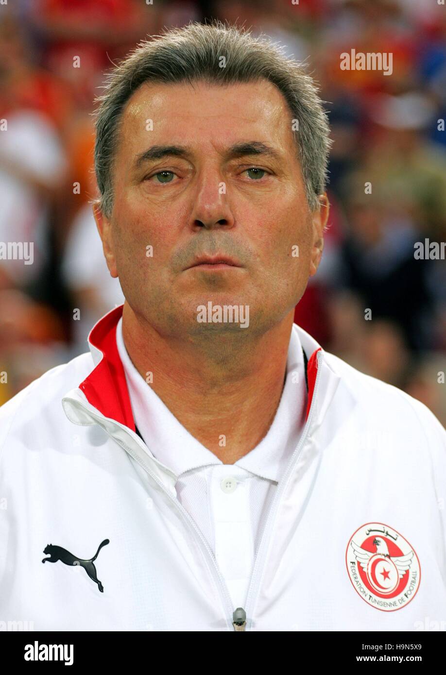 ROGER LEMERRE Tunesien COACH WM Stadion Stuttgart Deutschland 19. Juni 2006 Stockfoto