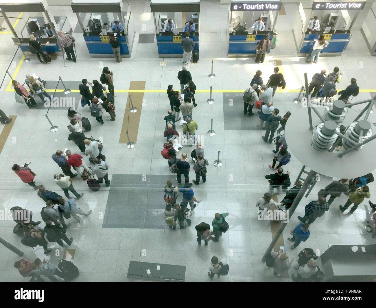 ARRIVALS HALL DELHI Flughafen Foto Tony Gale Stockfoto
