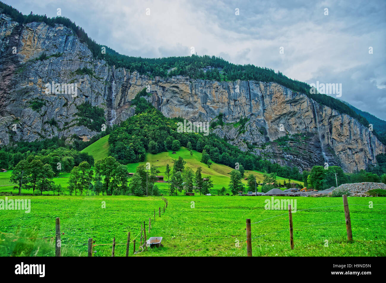 Berner Oberland Lauterbrunnen Tal in Interlaken-Oberhasli Kanton Bezirk von Bern, Schweiz. Stockfoto