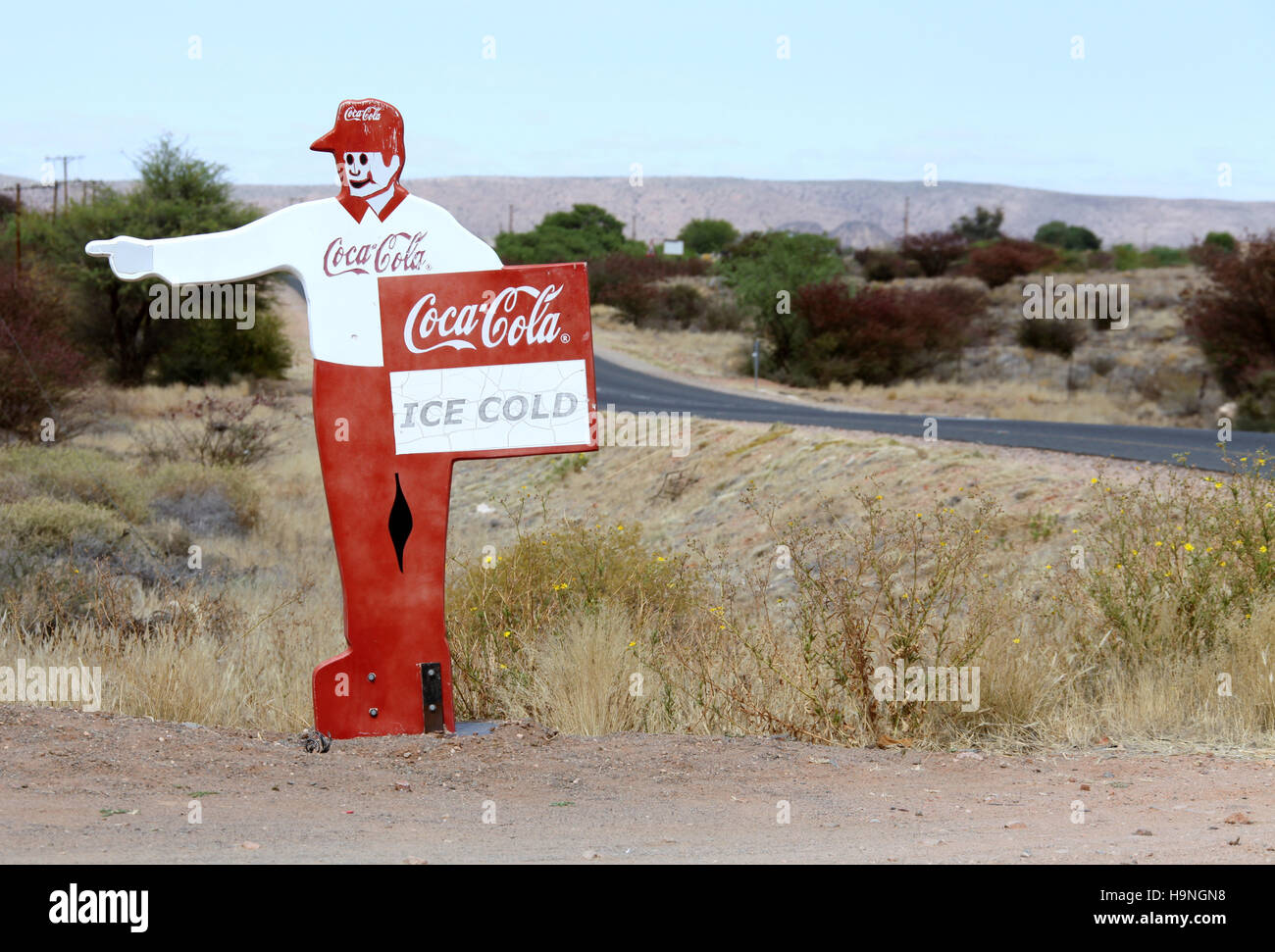 Coca Cola Schild in Südafrika Stockfoto