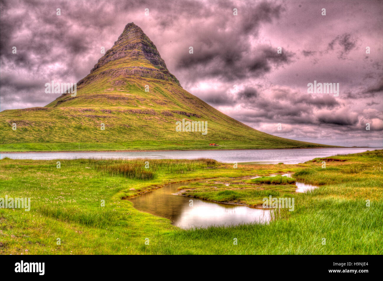 Berg in Island Stockfoto