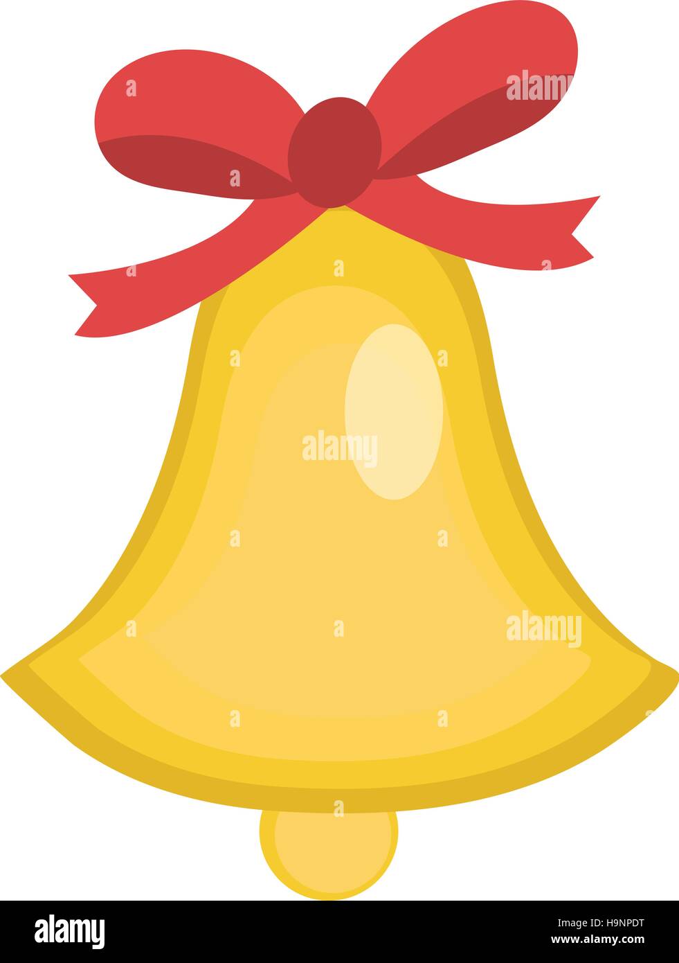 Glockensymbol Vektor Weihnachten. Isoliert auf weißem Hintergrund. Stock Vektor