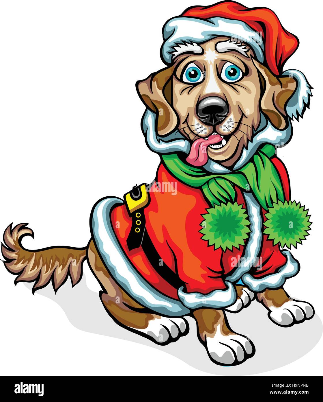 Hundeweihnachtsbild Stock-Vektorgrafiken kaufen - Alamy