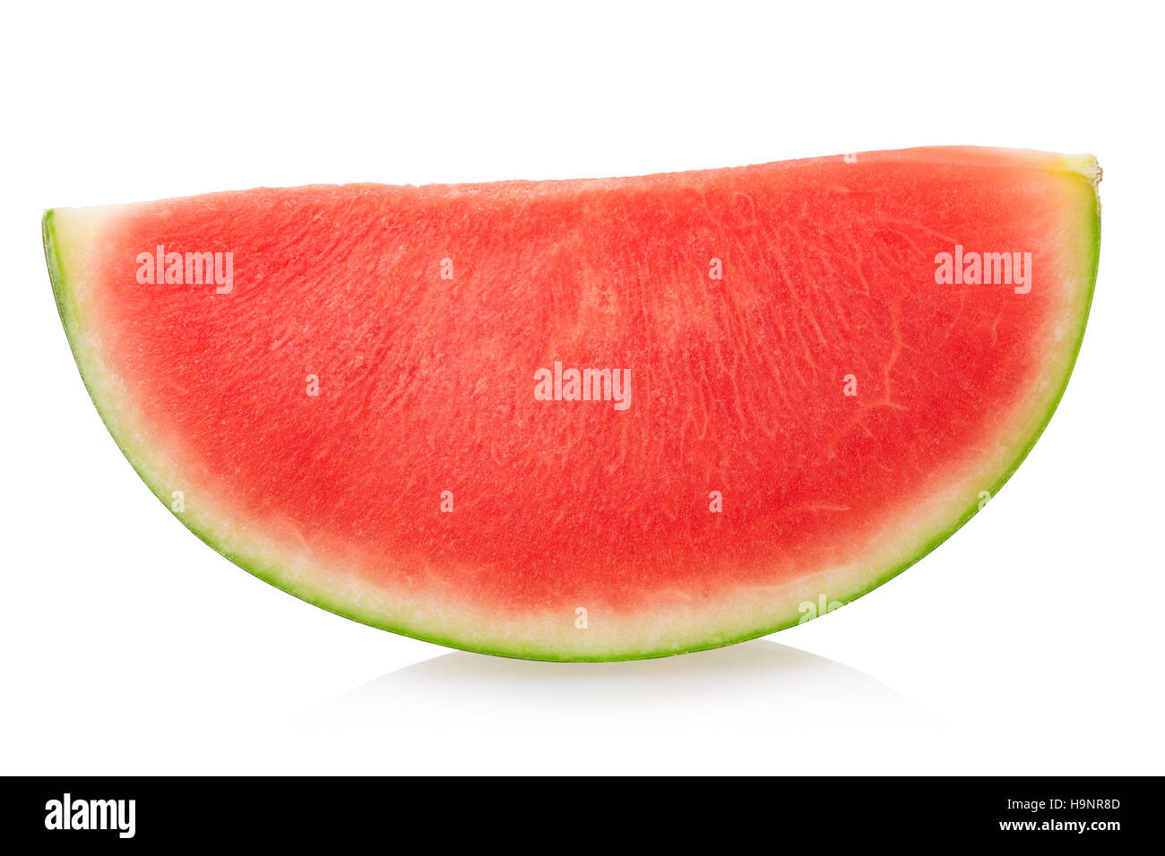 Wassermelone Stück ohne Samen auf weiße, Clipping-Pfad enthalten Stockfoto