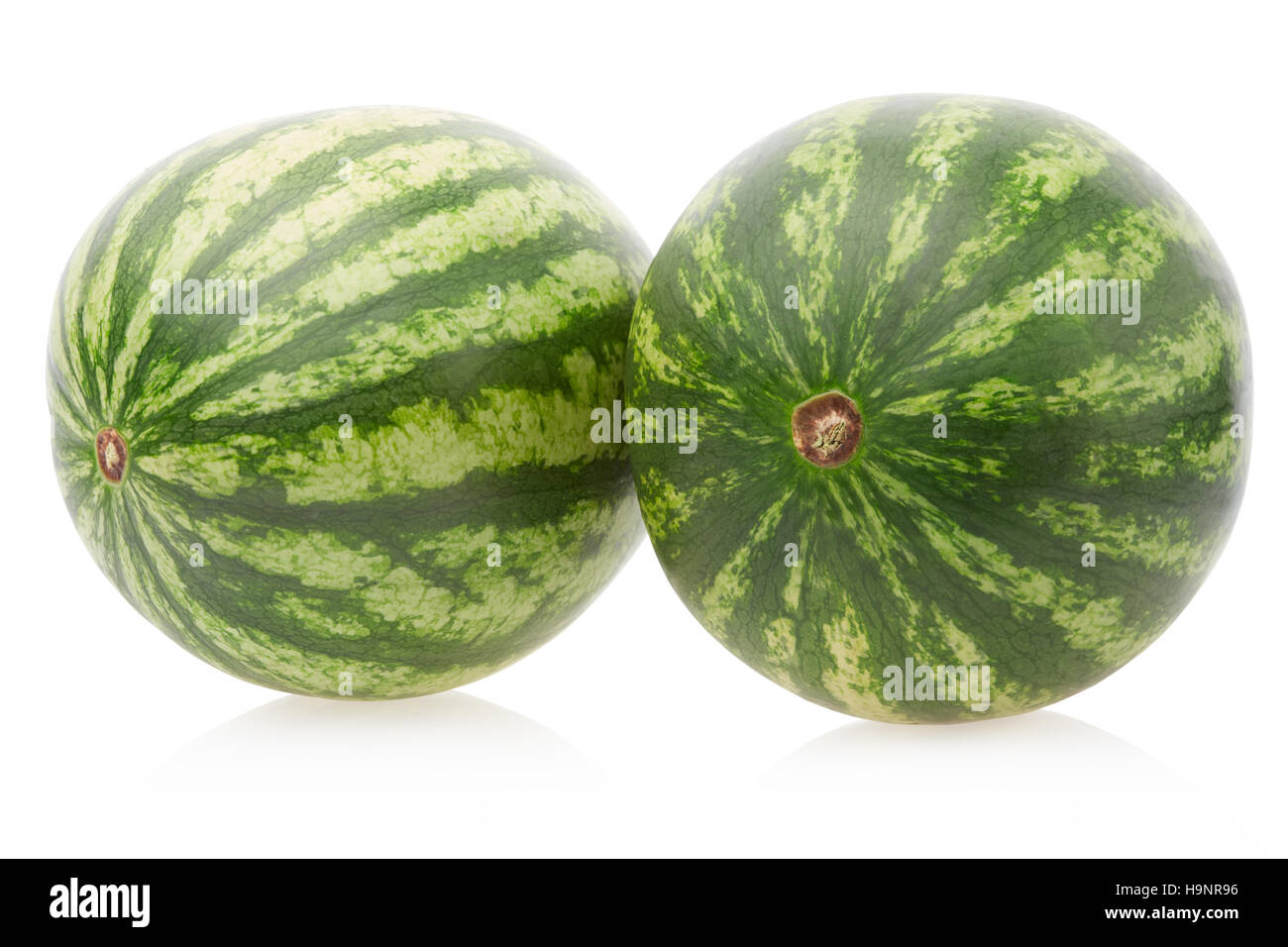 Mini-Wassermelonen auf weiße, Clipping-Pfad Stockfoto