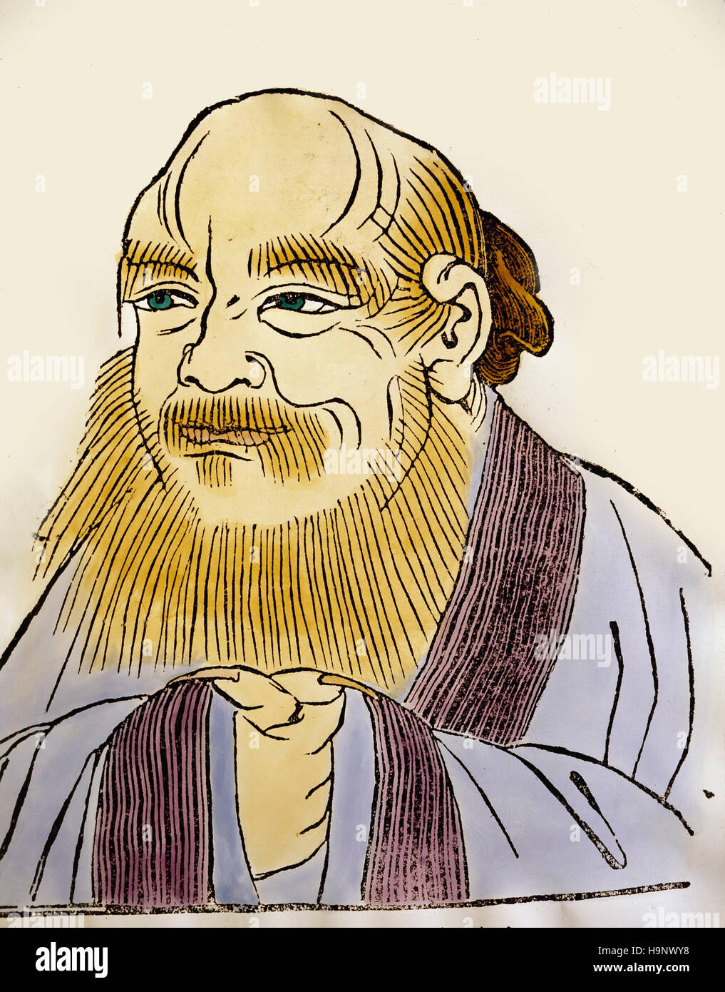 Porträt von Laotse - chinesischer Philosoph Stockfoto