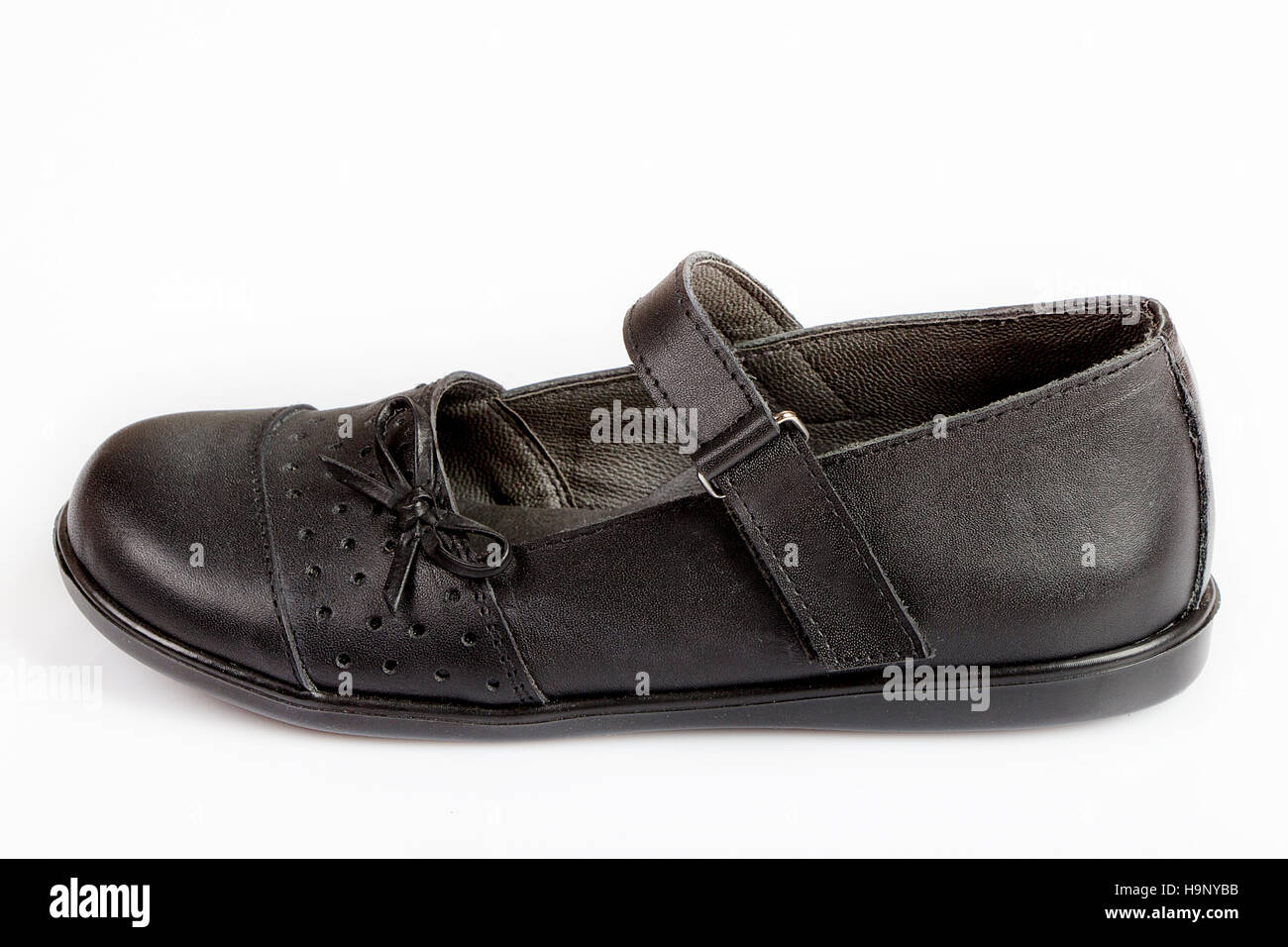 Schuh-Schule Mädchen schwarz Stockfoto