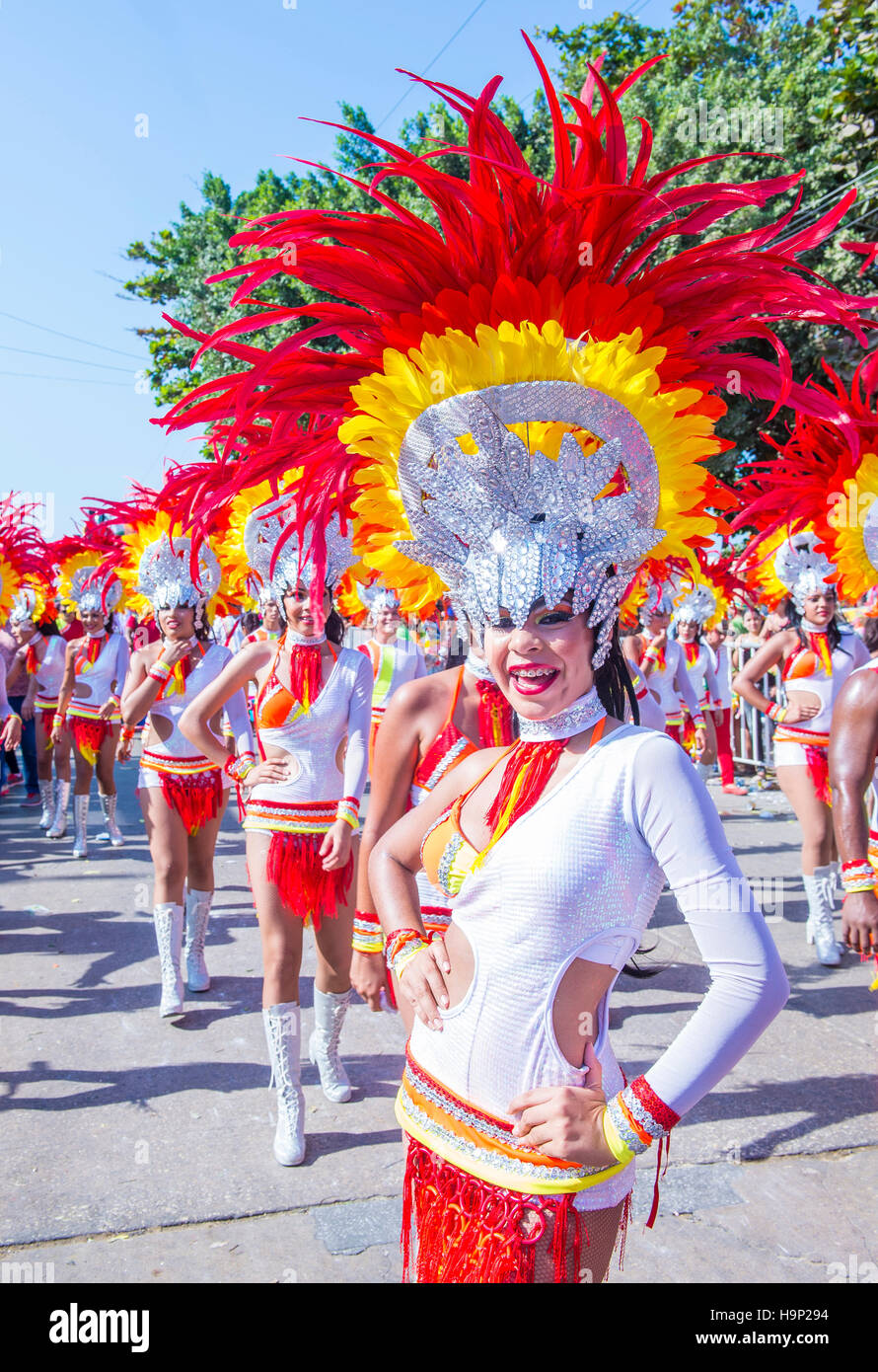 Teilnehmer Der Karneval Von Barranquilla In Barranquilla In Kolumbien Karneval Von Barranquilla 