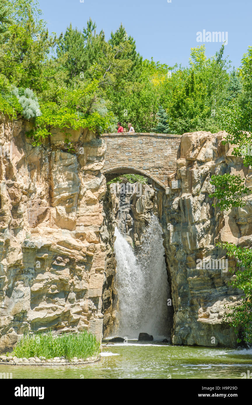 Gärten im Thanksgiving Point Komplex, Lehi, Utah, USA. Stockfoto