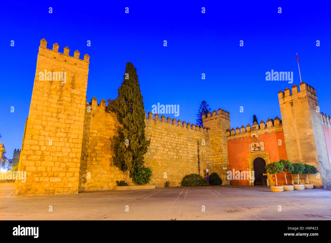 Sevilla, Spanien. Der Alcazar (Königlicher Palast) Stockfoto