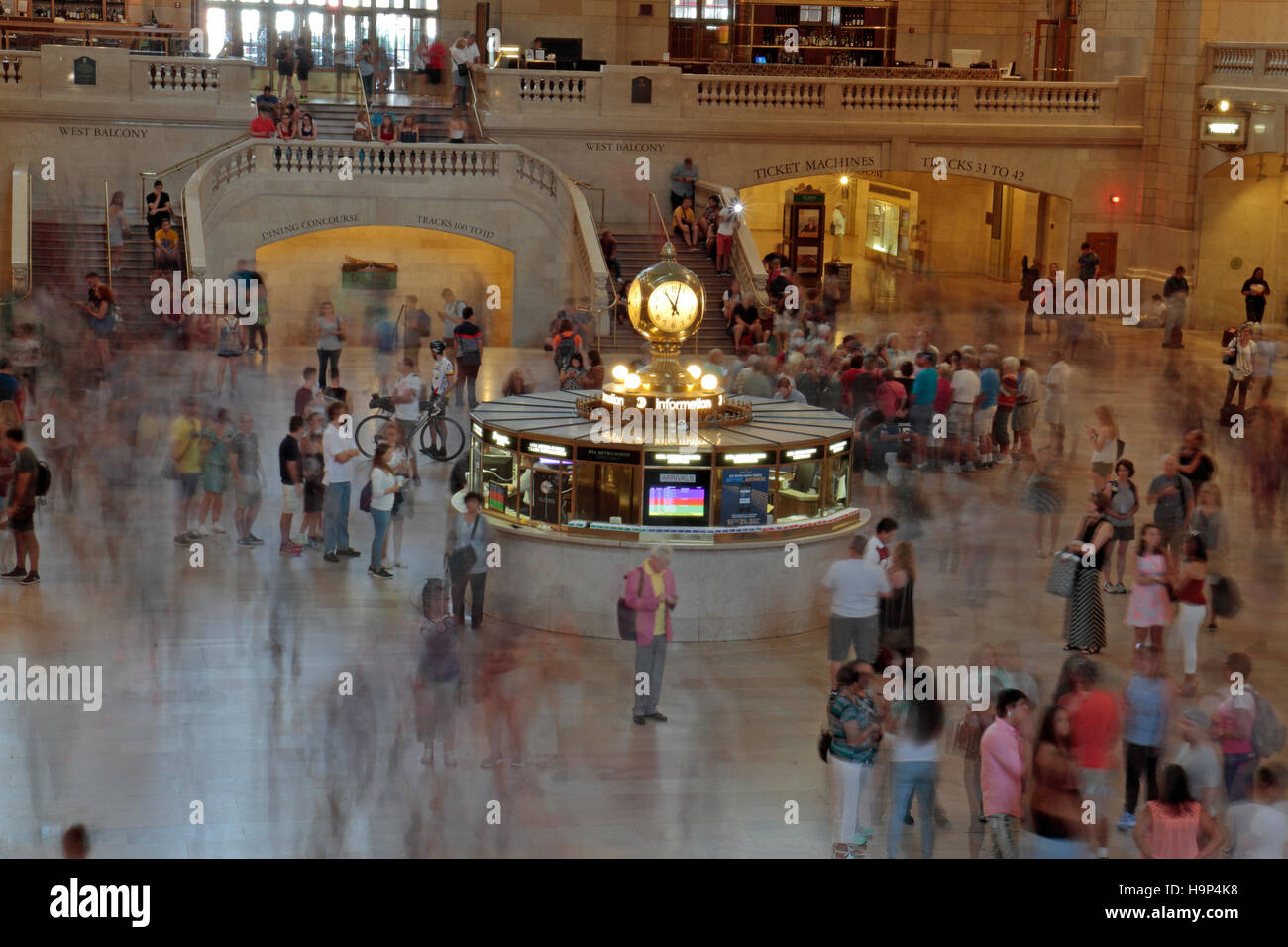 Das Grand Central Terminal Uhr & Informationen stand, Haupt-Bahnhofshalle, Grand Central Terminal, Manhattan, New York, Vereinigte Staaten von Amerika Stockfoto