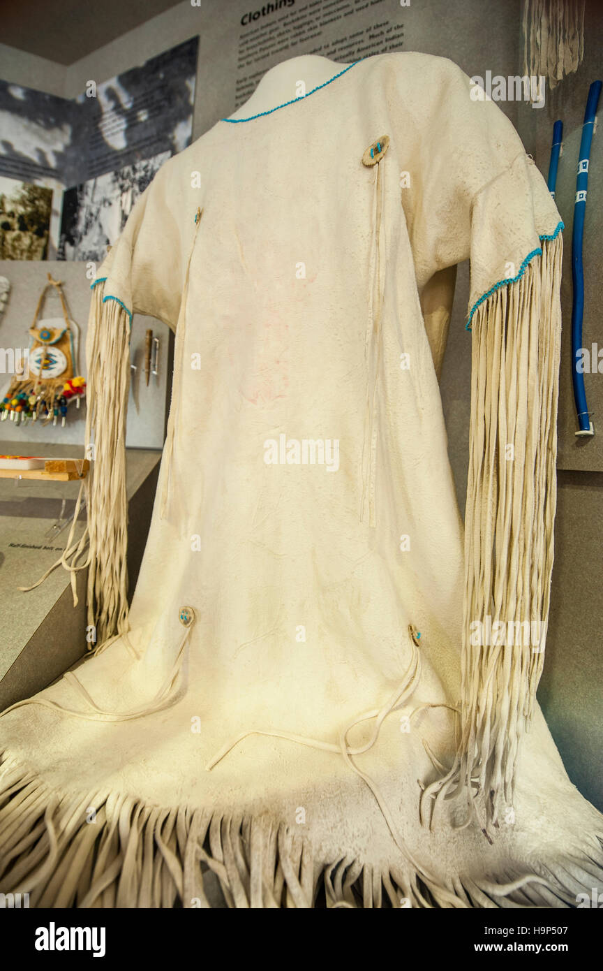 Paiute Kleid, Human History Museum, Zion Nationalpark, Utah, USA. Stockfoto