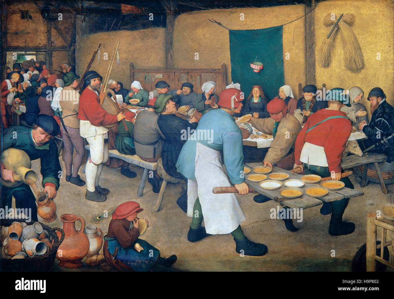 Pieter Brueghel (1525-1569) die Hochzeit Abendessen 1568 Stockfoto