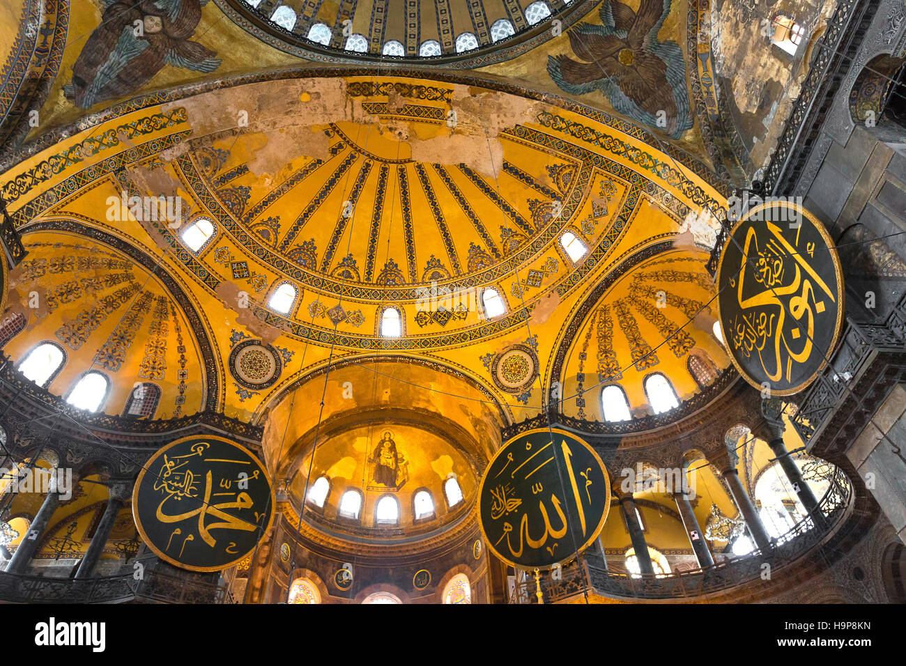 Innenraum der Hagia Sophia in Istanbul, Türkei Stockfoto