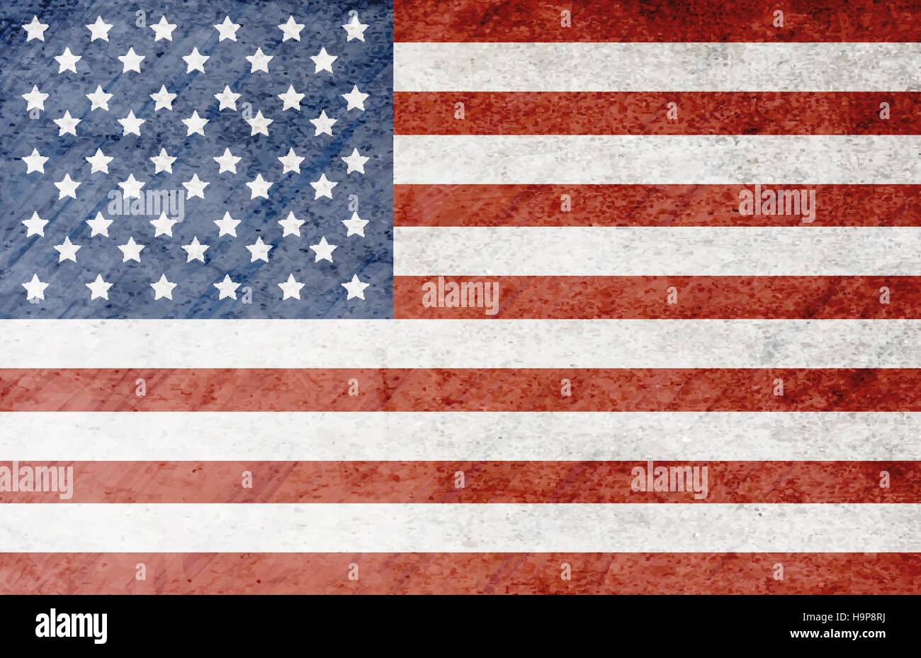 Grunge schmutzigen amerikanischen Nationalflagge Stock Vektor