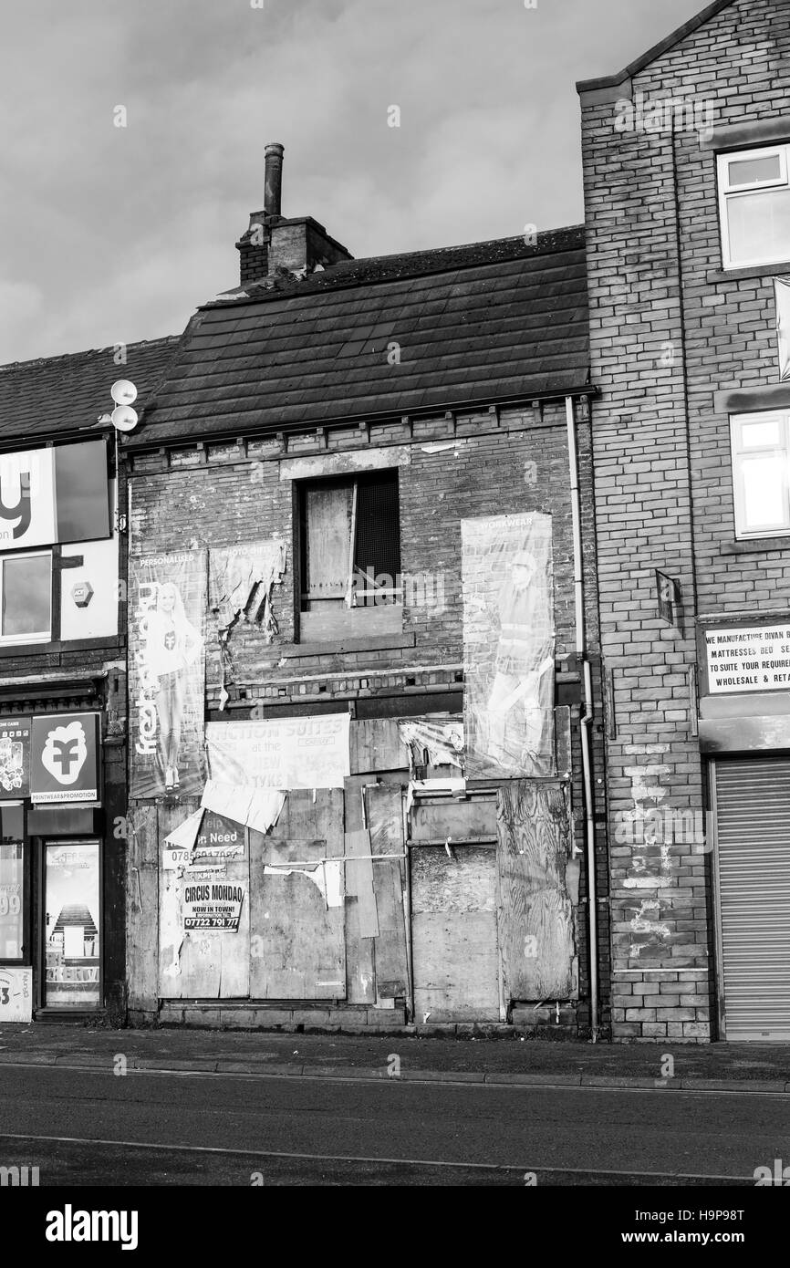Leere Einzelhandelsflächen in Bradford, West Yorkshire. Stockfoto