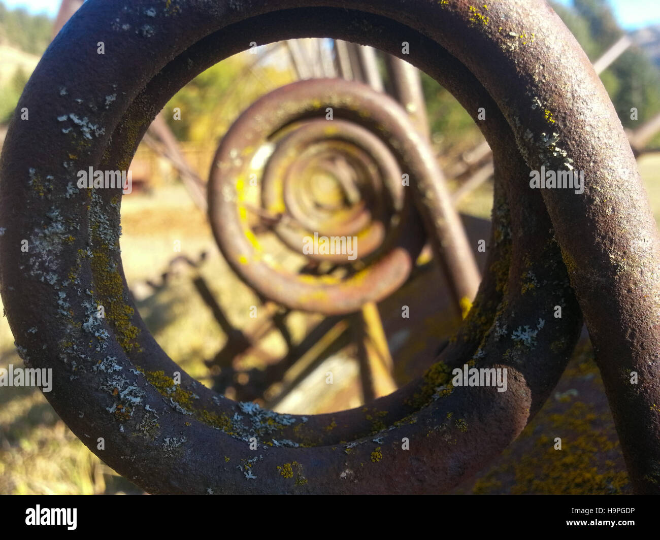 moosigen Landmaschinen Stockfoto