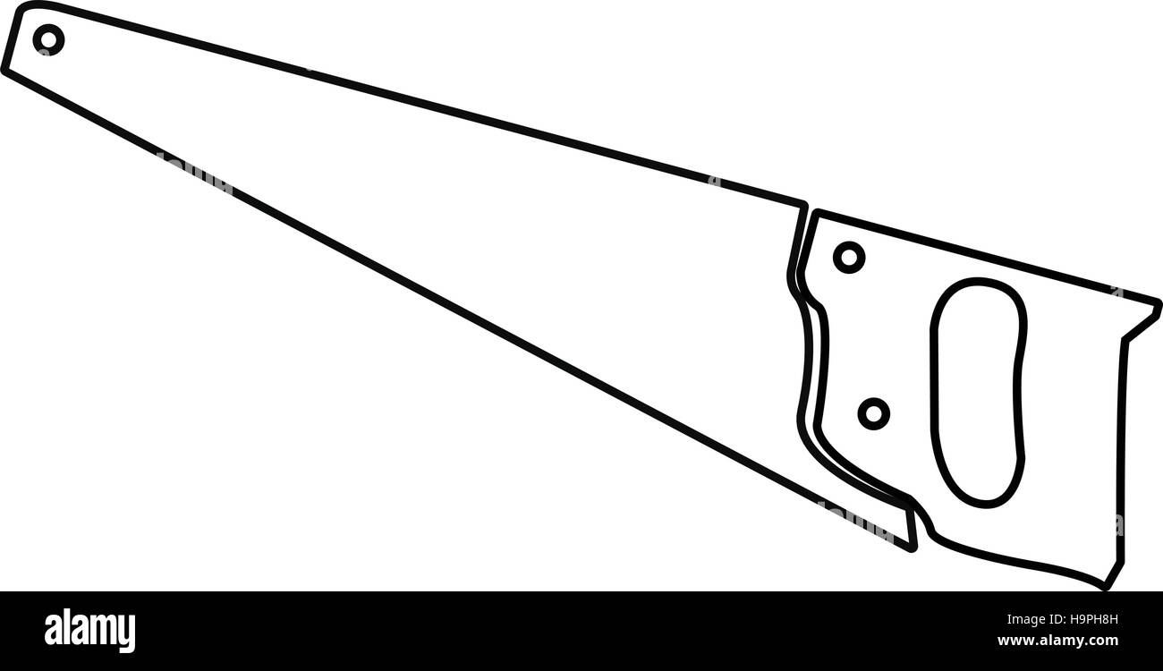 Isolierte Säge Symbol auf weißem Hintergrund, Vektor-illustration Stock Vektor