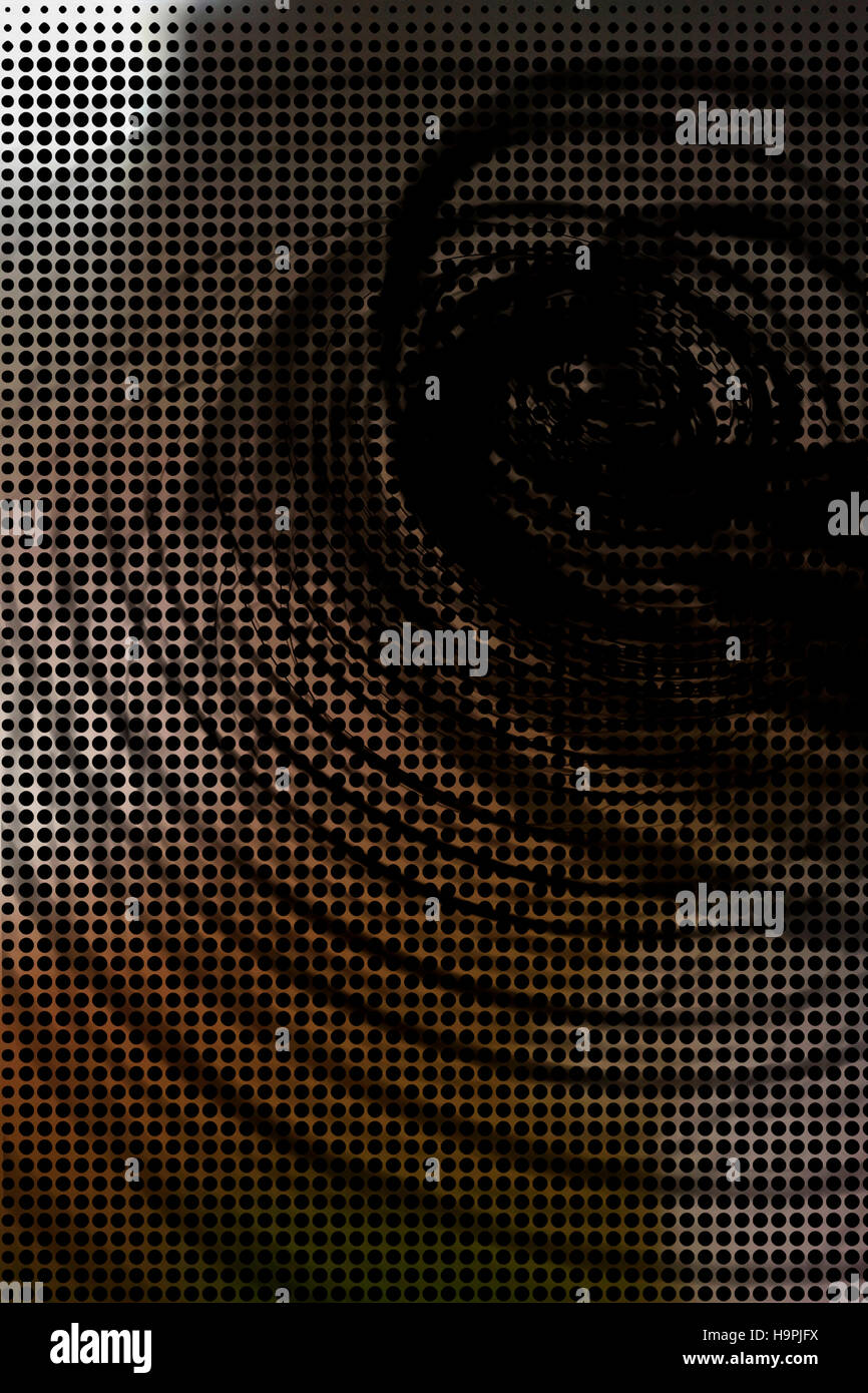 chaotisch, Halbton, Tapete, Net, Kachel, Print, natürliche, Kreise, Netz, Ornament, Gitter, Kreuzung, Konzept, Linie, Blatt, Stockfoto