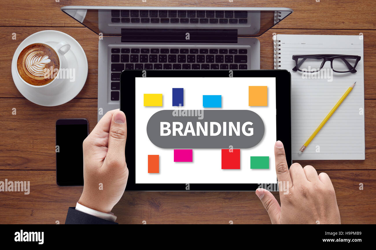 BRANDING Stockfoto