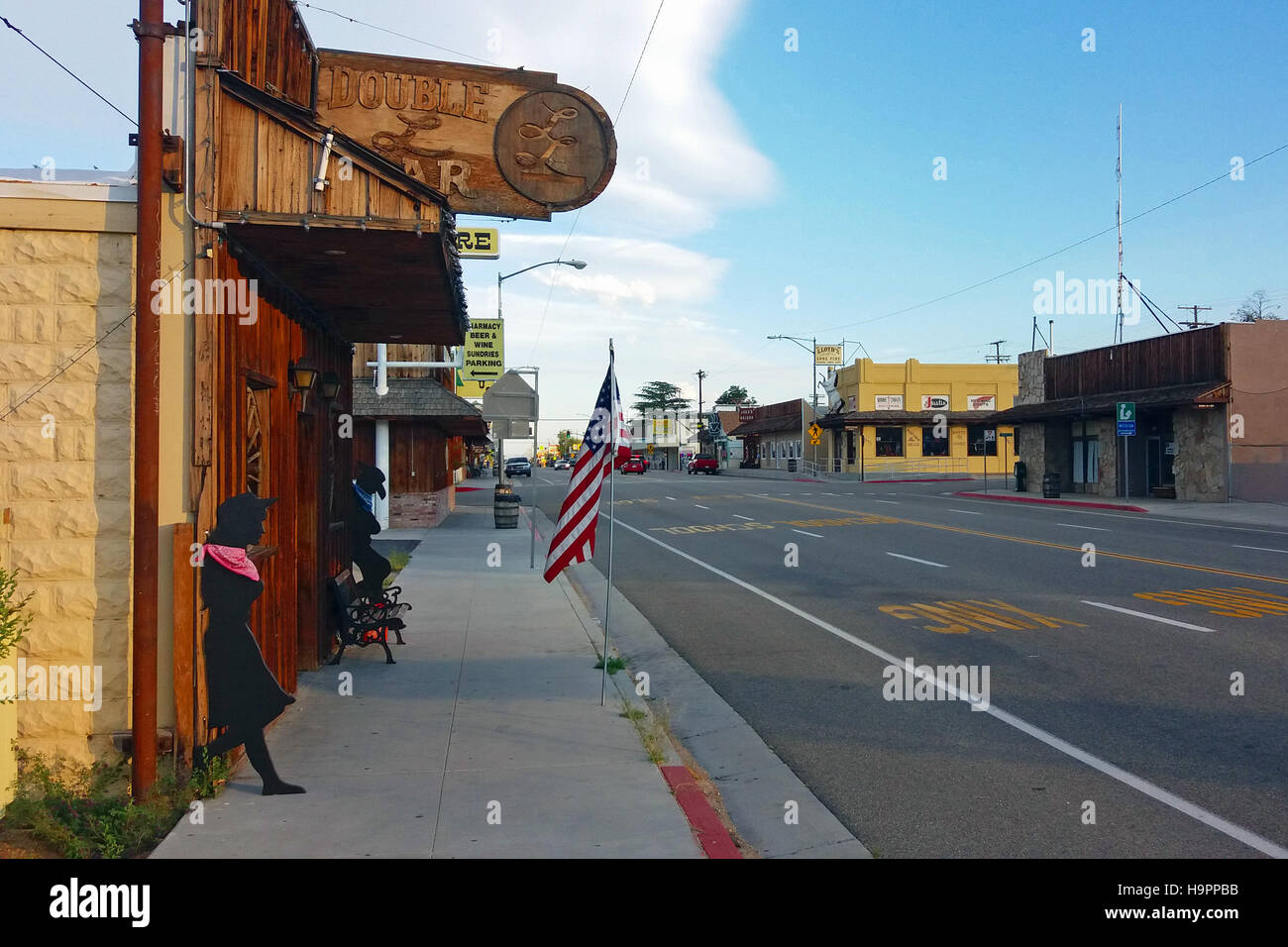 Hauptstraße in Lone Pine, Kalifornien, USA Stockfoto