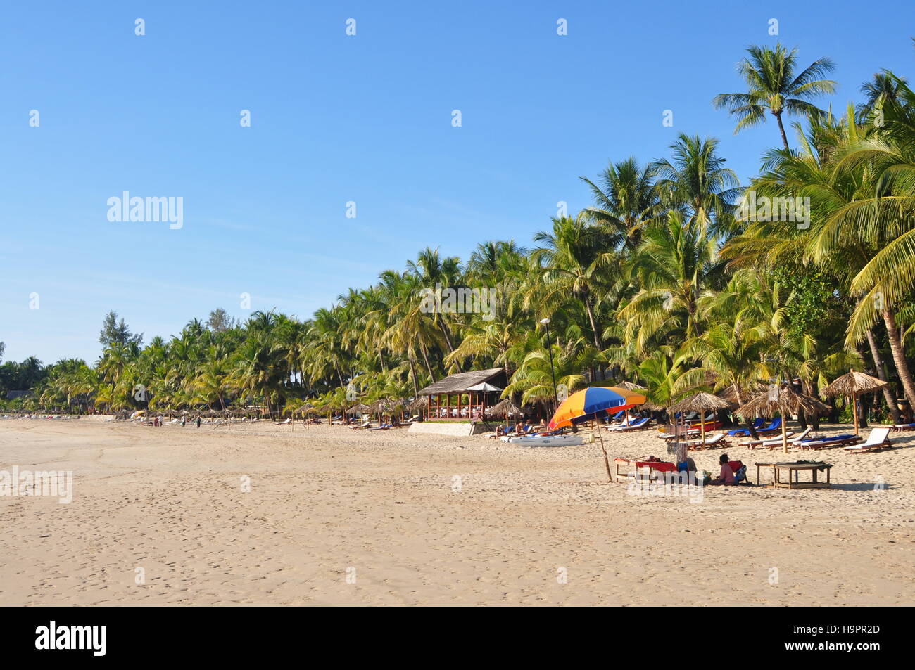 Ngapali Strand, Myanmar, Burma, Paradiesstrand Stockfoto