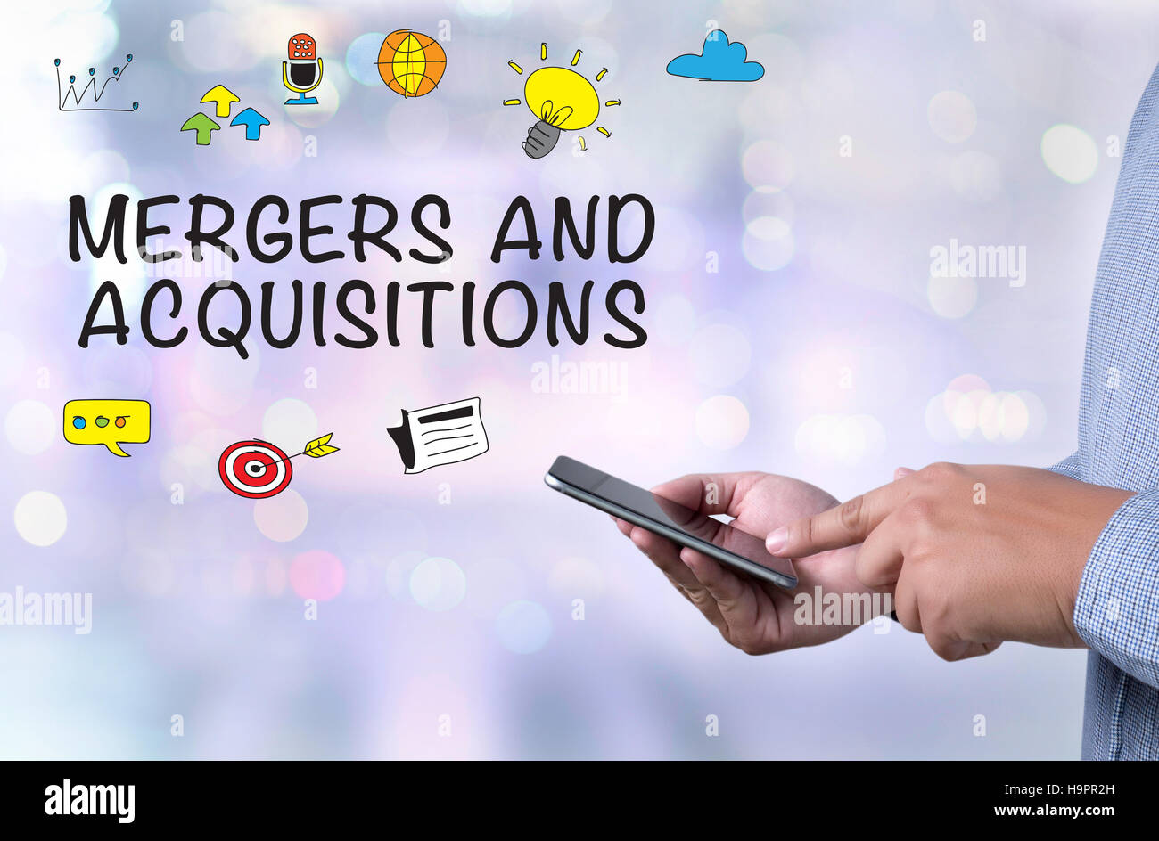 MERGERS &AMP; ACQUISITIONS M & A Stockfoto