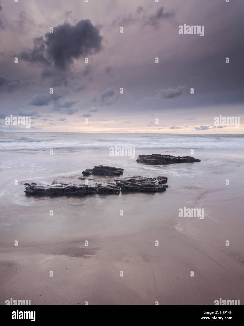 Dunraven Bay an der Küste von Glamorgan Heritage in Wales. Stockfoto