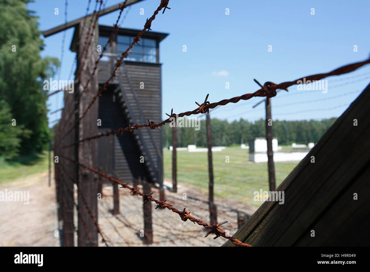 Ehemalige deutsche Nazi Konzentration Lager Stutthof östlich von Gdansk. Sztutowo, Polen, Europa Stockfoto