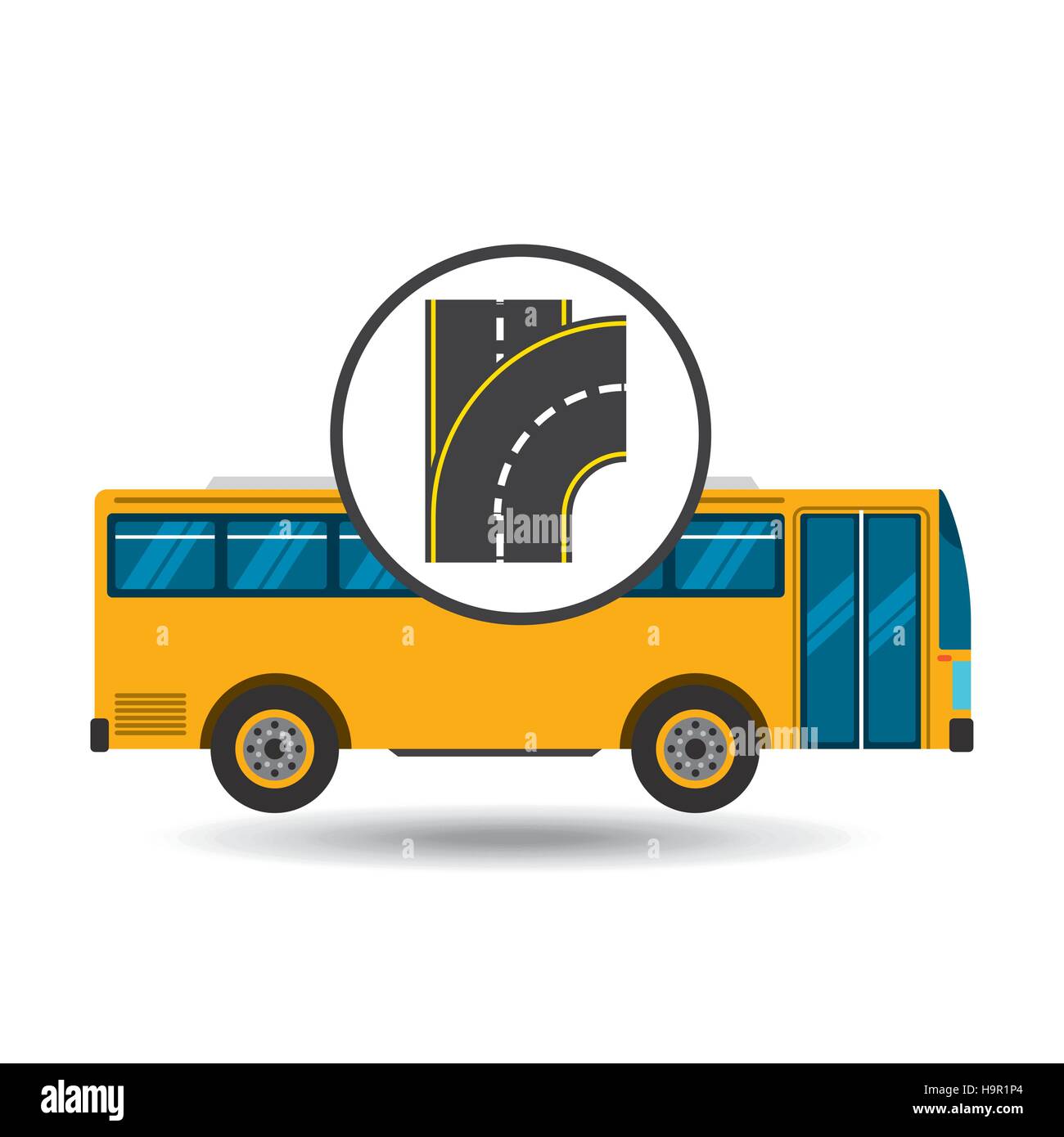 Bus Verkehr öffentlicher Typ Straße Vektor Illustration Eps 10 Stock Vektor