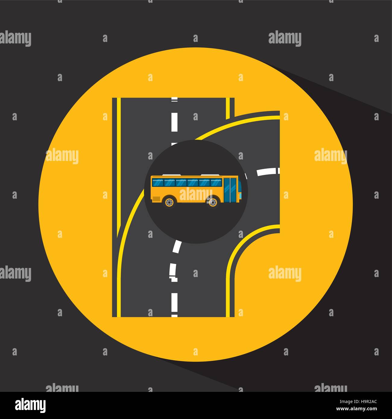 Bus Verkehr öffentlicher Typ Straße Vektor Illustration Eps 10 Stock Vektor